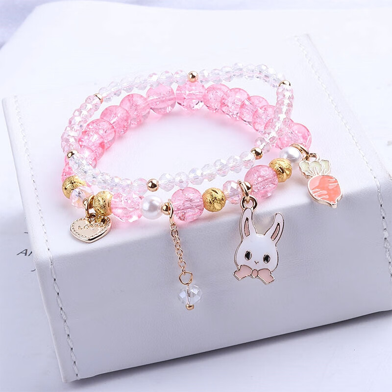 女孩手链小学生闺蜜学生党三人四人仙气二人手串手饰女生串珠姐妹 乳