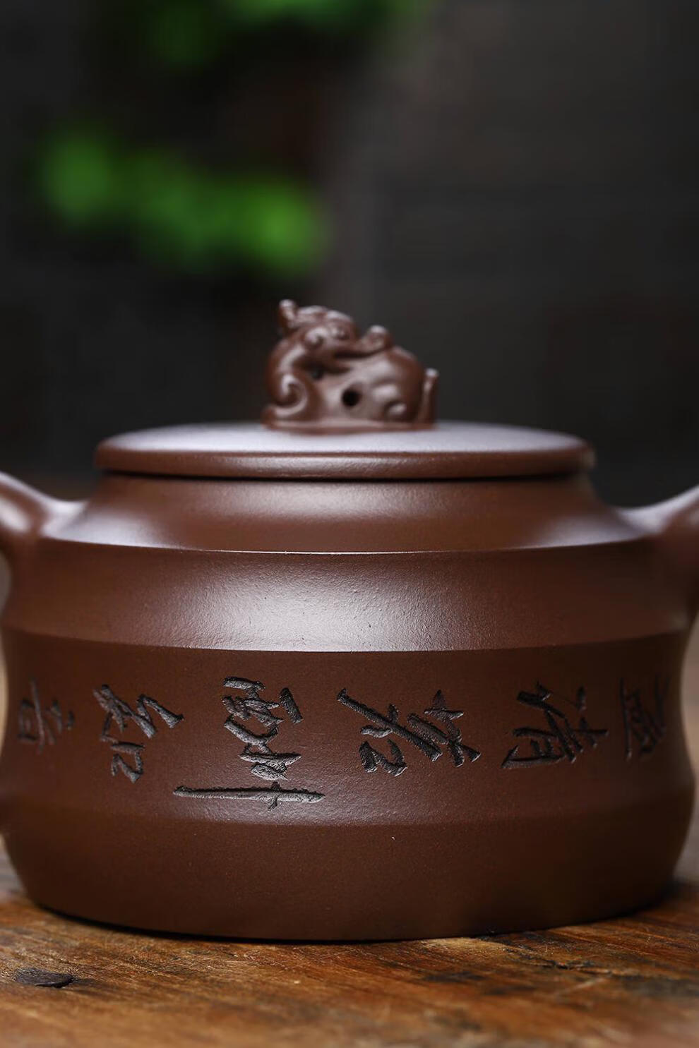 宜兴紫砂壶步步高升原矿老紫泥320cc狄威功夫茶壶老紫泥步步高升狄威