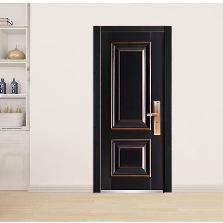 气窗门防盗门家用进户带摇头仿铜门安全门通风子母对开钢质工程门 197