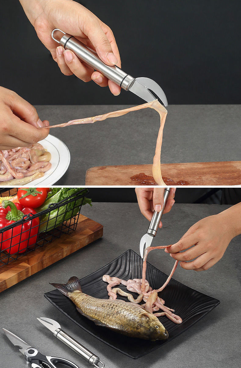 嘉利萨 通肠器鸭肠刀鸡肠刀开肠器杀黄鳝泥鳅鱼破肠神器剖鸡鸭鹅肠通