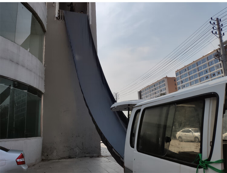 帆布滑道定制卸货蓬布圆筒加厚加固滑货篷布耐用卸货神器2米40米滑道