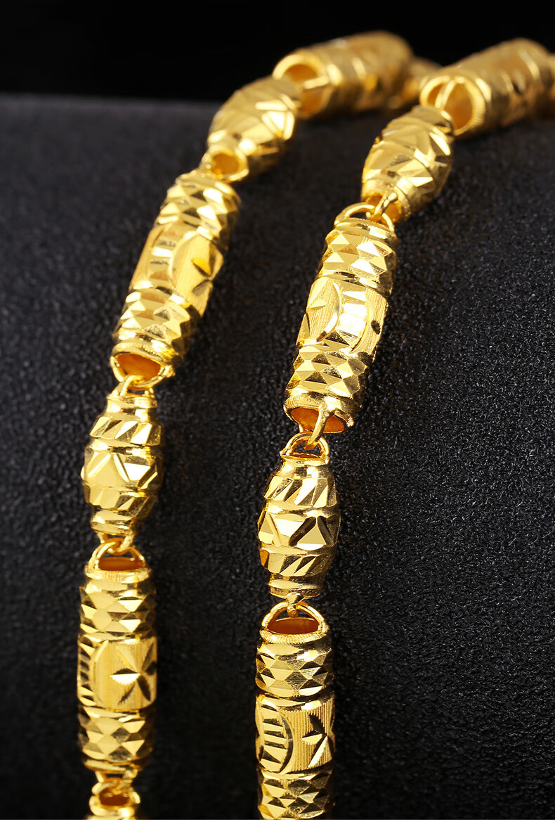 老凤凰男士黄金项链金项链男女款足金999项链金链子一株一桶金链送