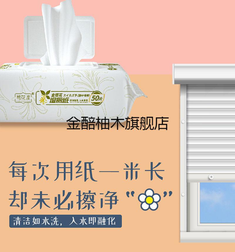 金银花湿厕纸湿巾擦屁屁厕所可讲解马桶私处洁阴如厕擦屁股 套餐一 10