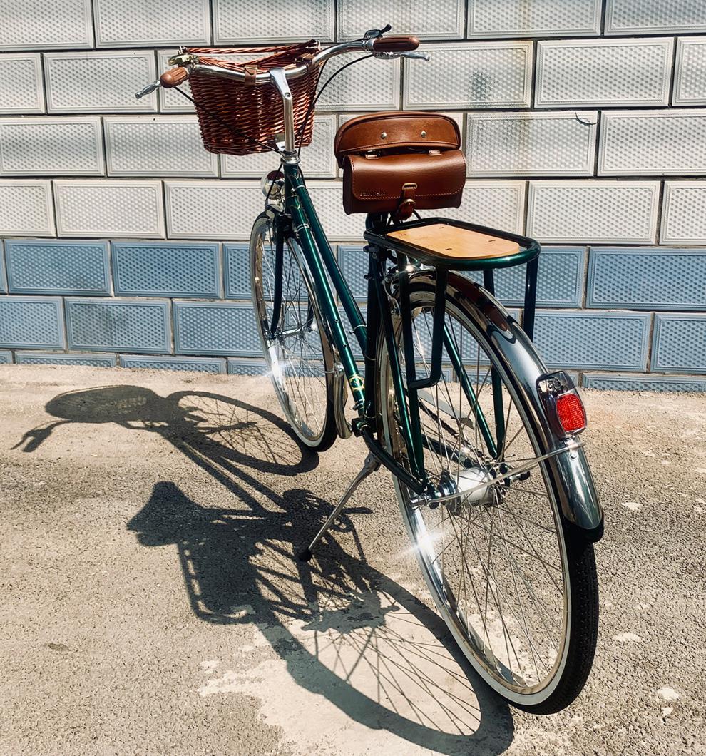 【旗舰自营】英式复古自行车飒骆英式淑女士内变速配货架车筐链条罩