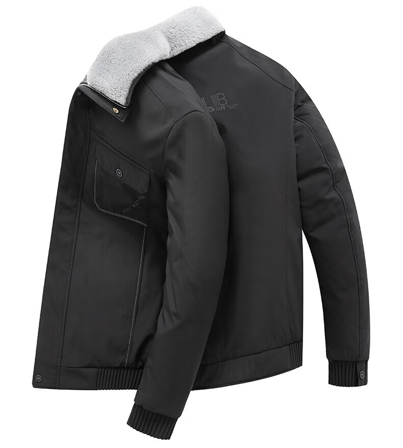 polo sport保罗店 羽绒服男加肥加大宽松翻领大码男装羽绒外套潮胖子