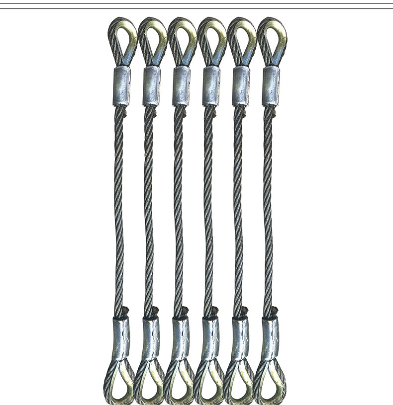 文茸吊具索具成套起重国标钢丝绳吊具双扣编头钢丝绳插编钢丝绳定制