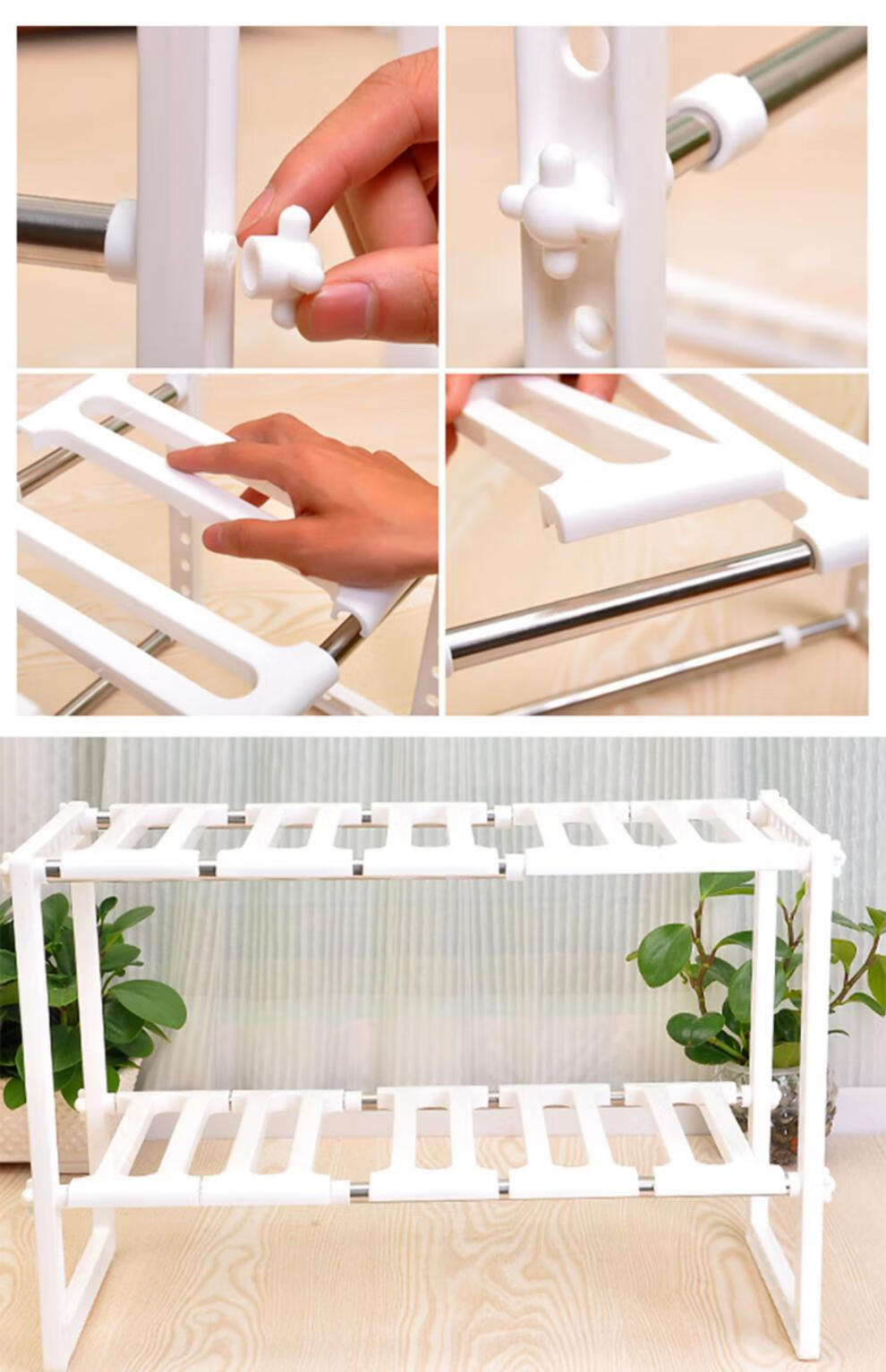 厨柜内隔架厨房可伸缩置物架橱柜落地多功能不锈钢水槽可调节多层收纳