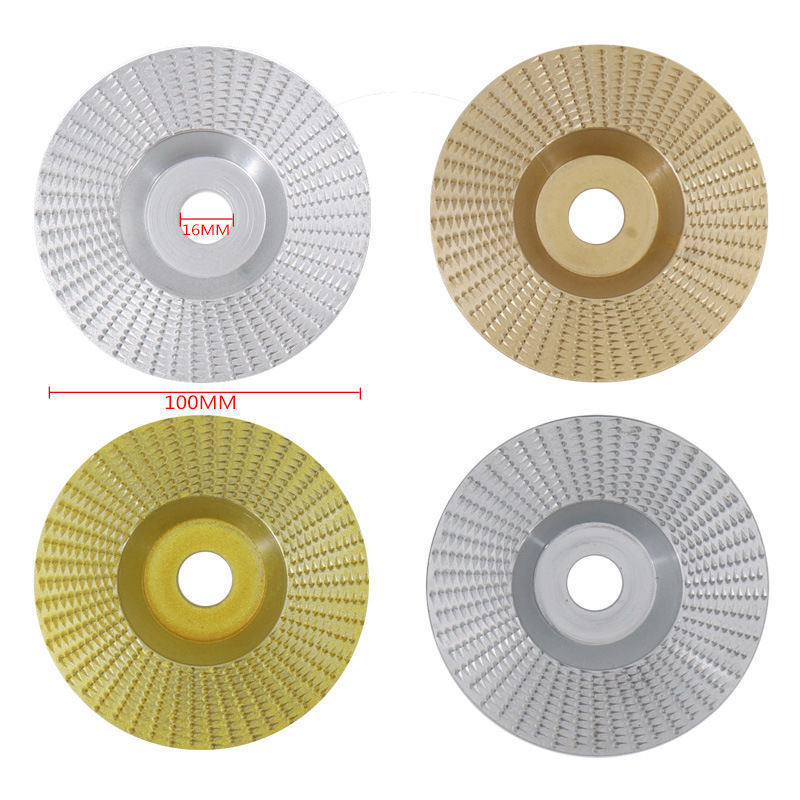 角磨机打磨抛光片木材打磨片茶盘打磨刺盘木工链条刀雕刻塑形锉轮金色