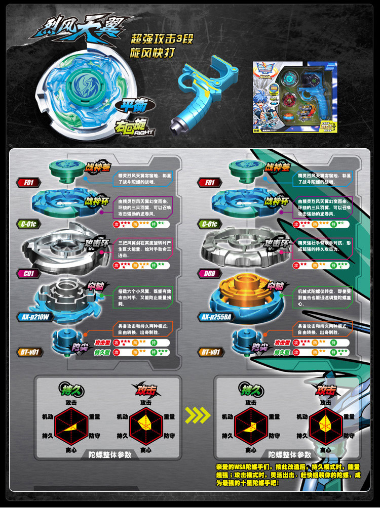 战斗王青蓝冰伞s飓风战魂1男孩陀螺烈风天翼爆裂巨拳混元光盾暗影空翼