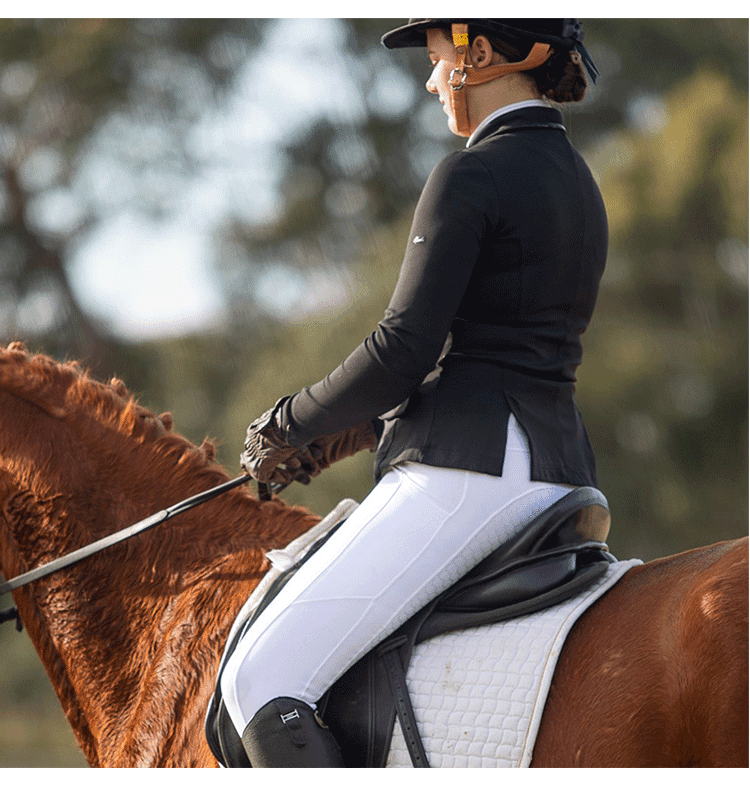 马术裤骑马裤弹舒 女马术裤骑马裤骑马马裤透气耐磨高弹塑形亲肤 白色