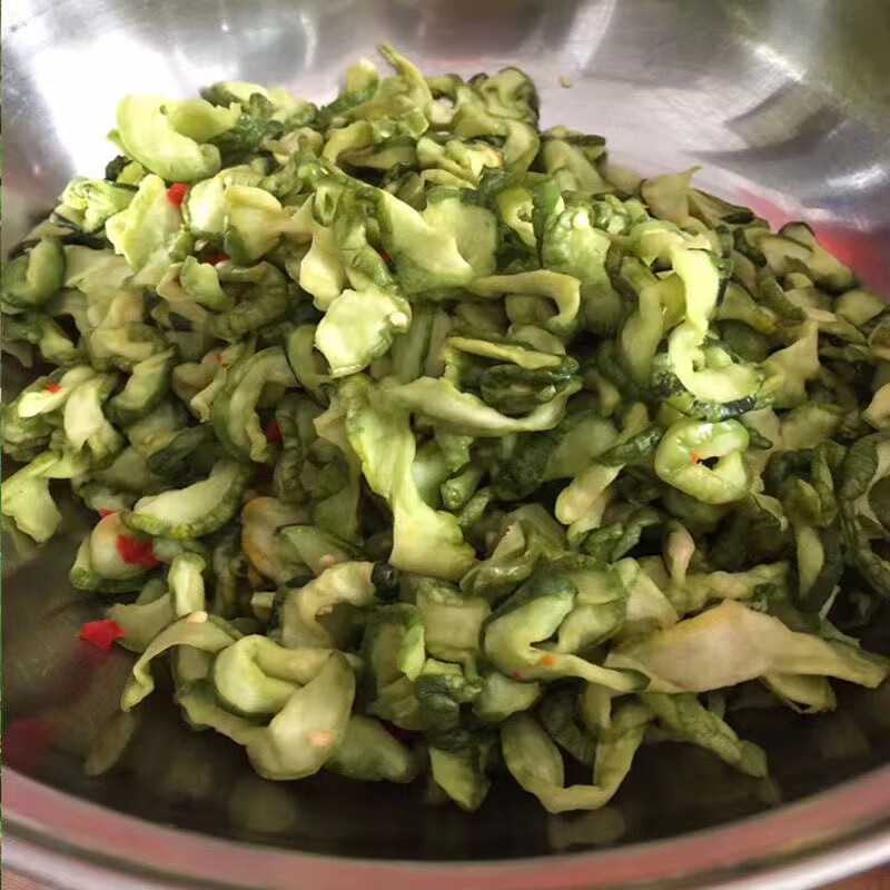 信都小吃地瓜酸广西贺州特产农家自制下饭菜瓜皮酸 3瓶1500克【图片