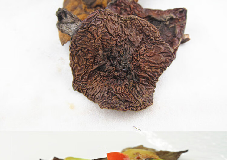 青岛崂山菇松蘑松蛾子酒店特色菜蘑菇炖鸡独特老味道生菌干货新晒