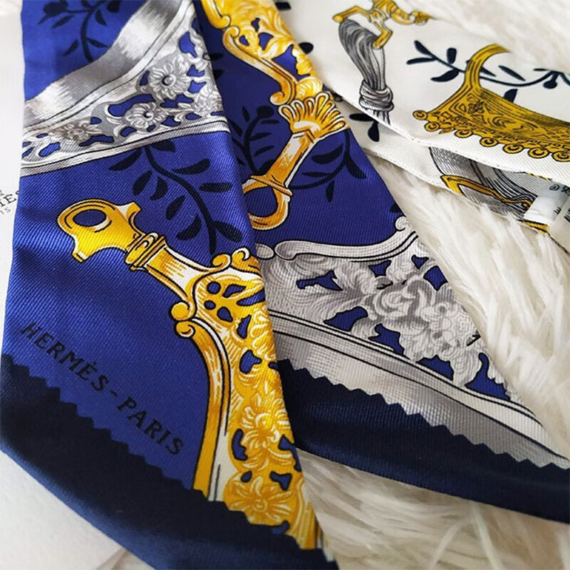 hermes hermes/爱马仕女士"马镫混搭"twilly小丝巾桑蚕丝小丝巾预售