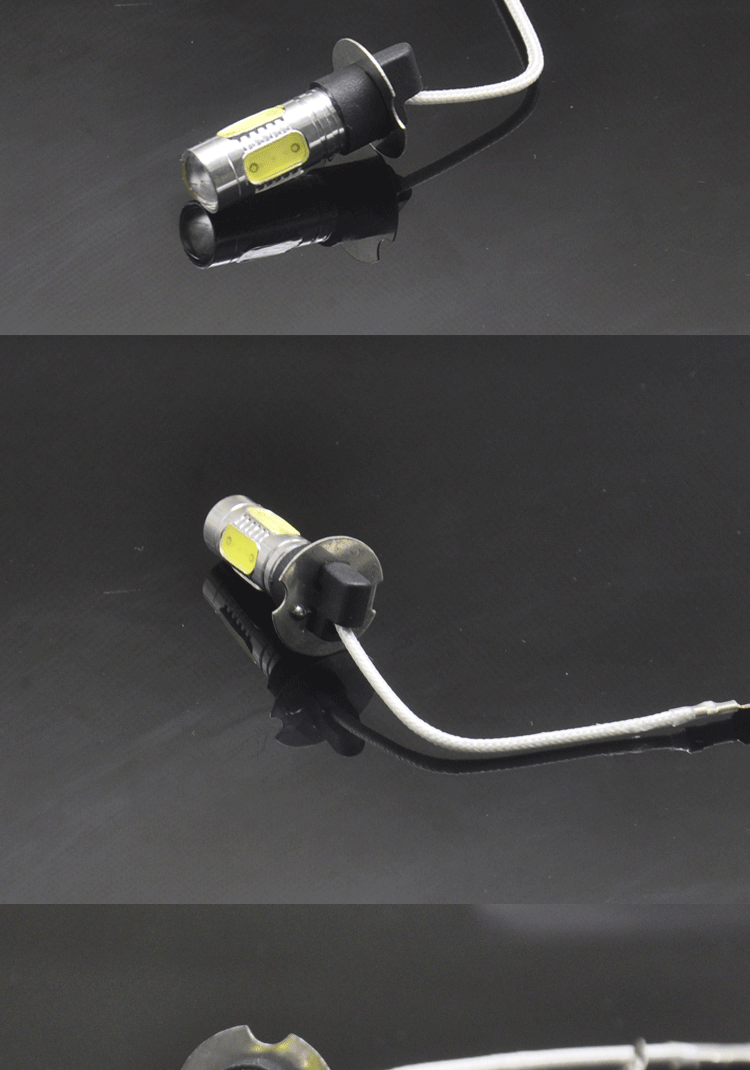 h3led超亮汽车灯泡白光防雾灯透镜前雾灯爆闪灯led改装灯泡改装ledh3