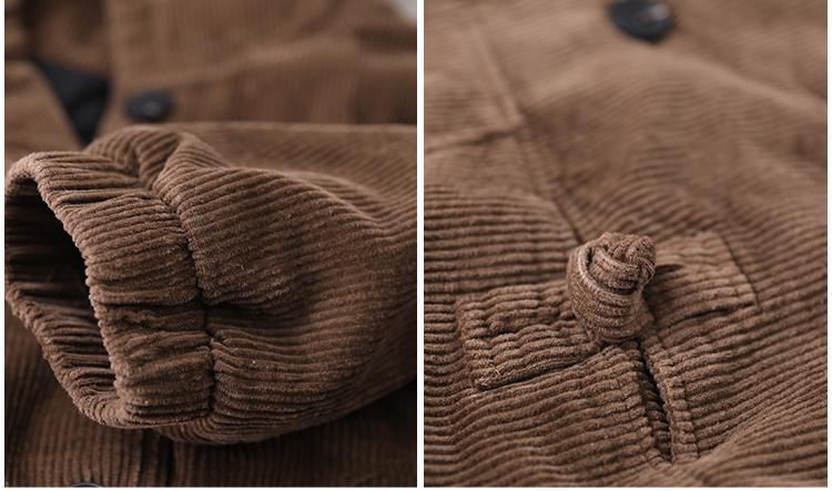 灯心绒女外套女复古女装秋装大码冬季外套女秋季卫衣女韩版潮胖mm短款