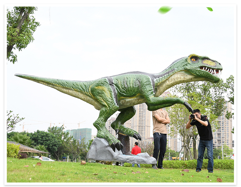 玻璃钢恐龙雕塑大型游乐场恐龙美陈恐龙雕塑远古动物园林景观装饰hy