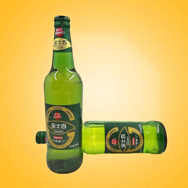 金士百啤酒 580ml*6瓶 经典大绿棒子金大蒙精品东北特产熟啤酒 12瓶