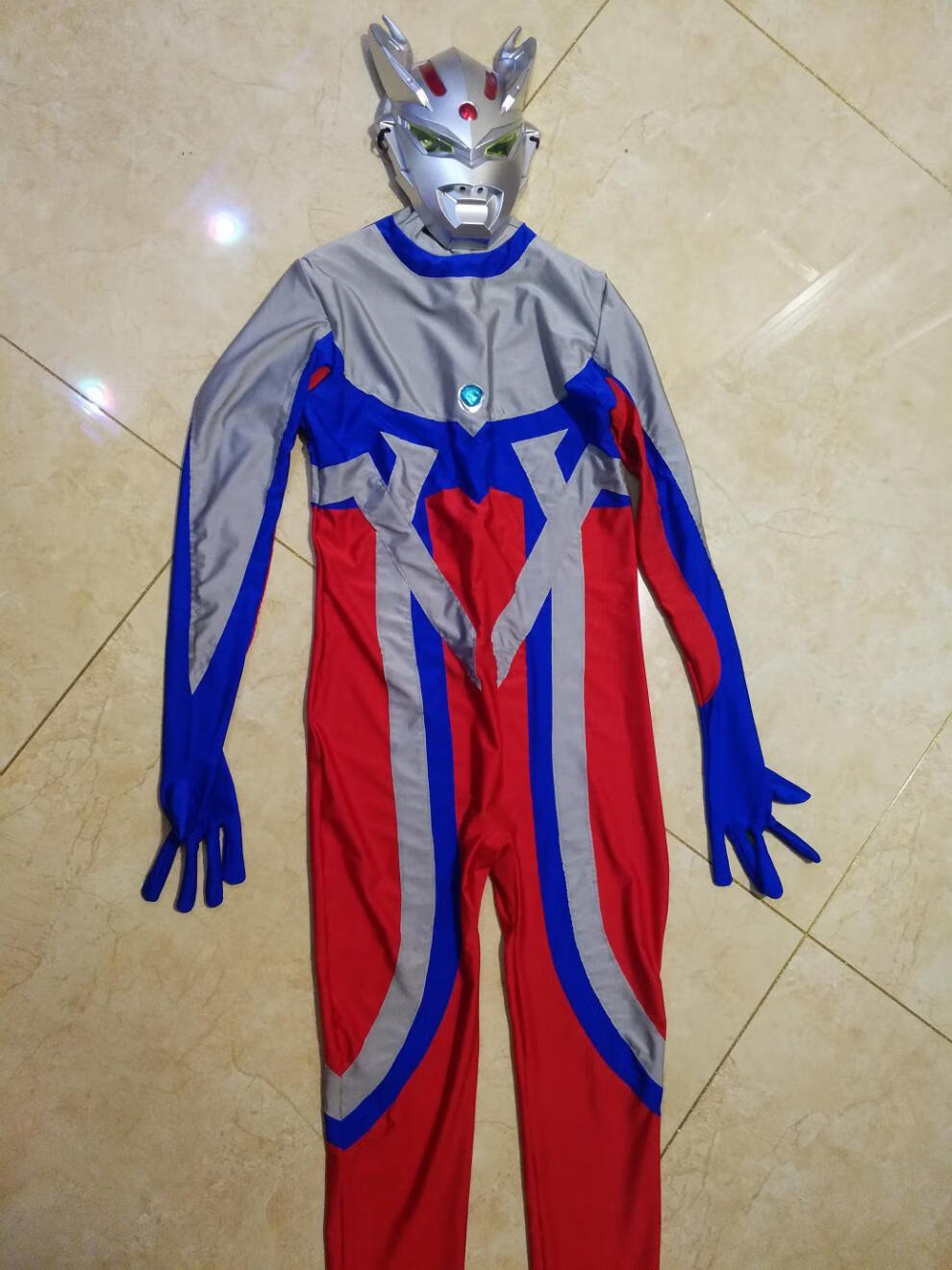 万圣节cosplay服装赛罗奥特曼cos衣服装儿童奥特曼连体紧身衣l170178