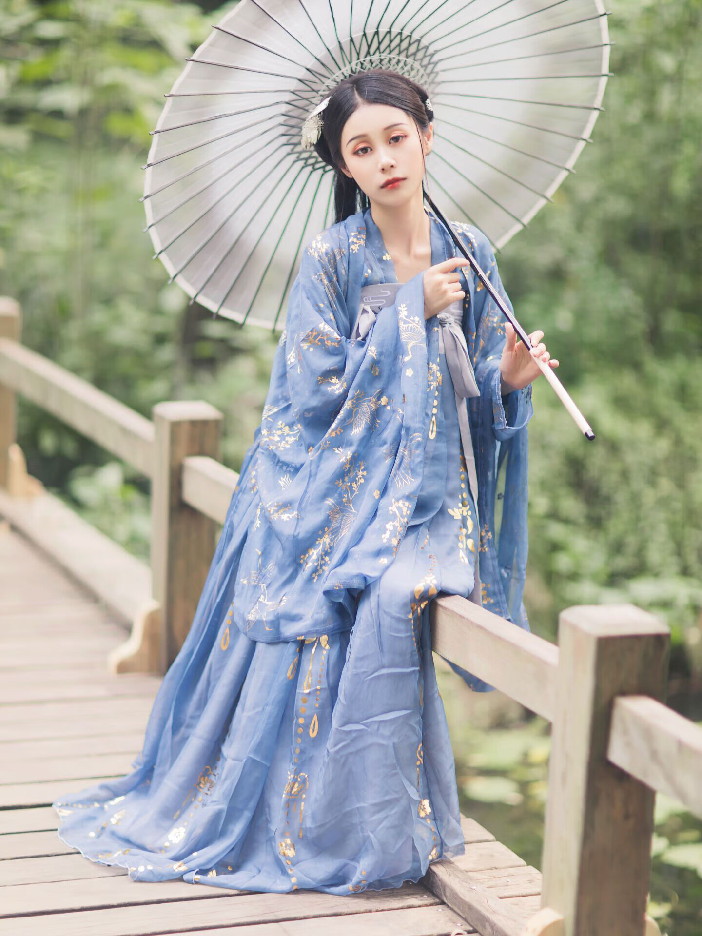 重回汉尚汉唐华莲卿莫负千山云鹤汉服女装齐胸襦裙六正版正品 白云鹤