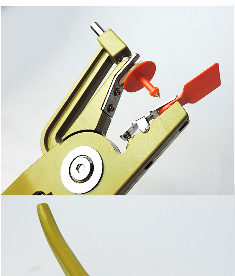 猪牛羊耳标钳铝合金耳号钳耳标牌垂直打耳标钳子绿色合金耳标钳