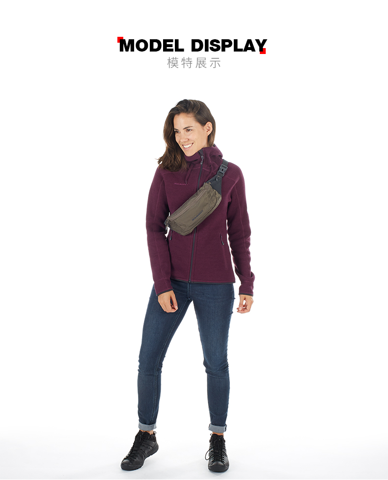 mammut猛犸象男女户外耐用多功能腰包neuvevillebumbag0514钢铁灰2l