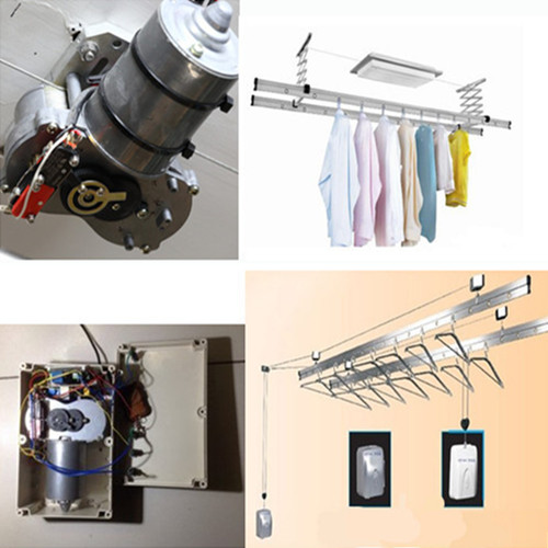 電動晾衣架電機配件雙渦輪電機升降器電機直流24v50w行程2米電機