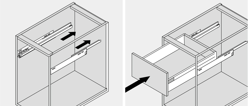 百隆滑轨骑马抽百隆blum骑马抽屉阻尼滑轨道导轨滑轨托底底部五金件深