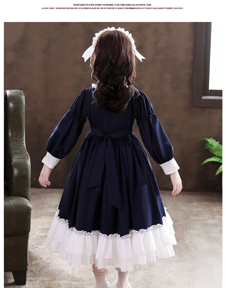 洛丽塔儿童公主裙冬季女大童连衣裙童装女孩子裙子学生萝莉洋装女童