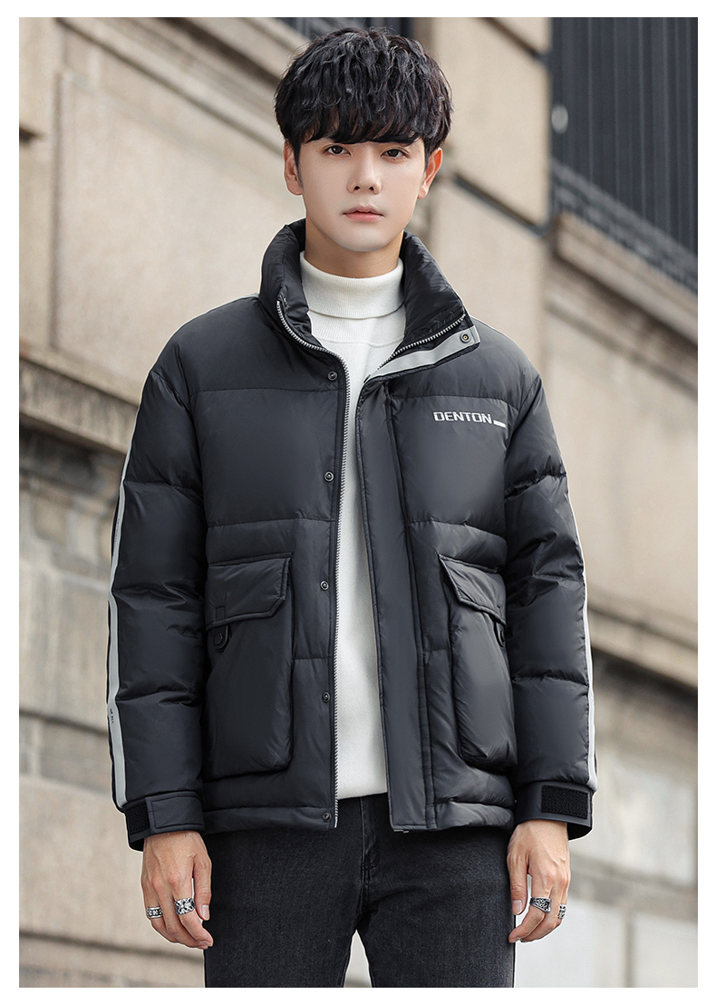 鸭鸭羽绒服男士短款2021年新款冬装保暖轻薄时尚加厚宽松男装外套hr