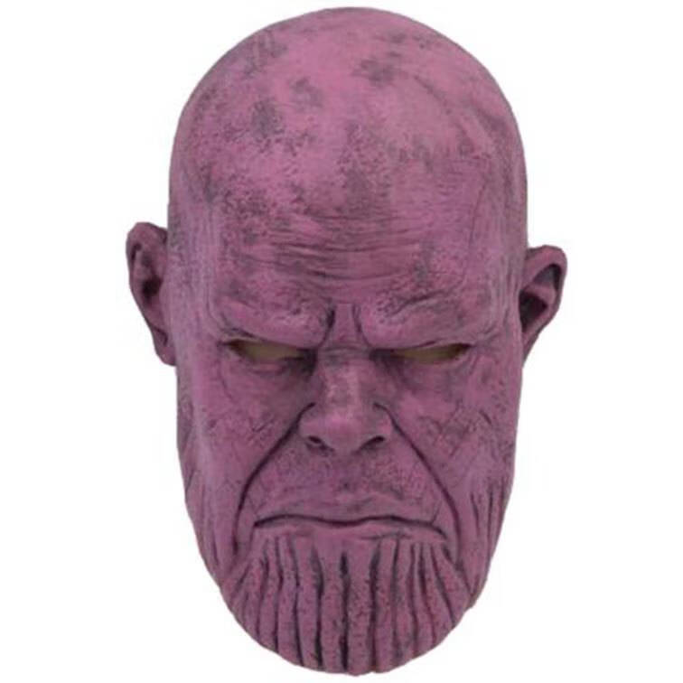 灭霸头盔 英雄复联4灭霸面具乳胶头套万圣节面罩道具狂欢节派对thanos