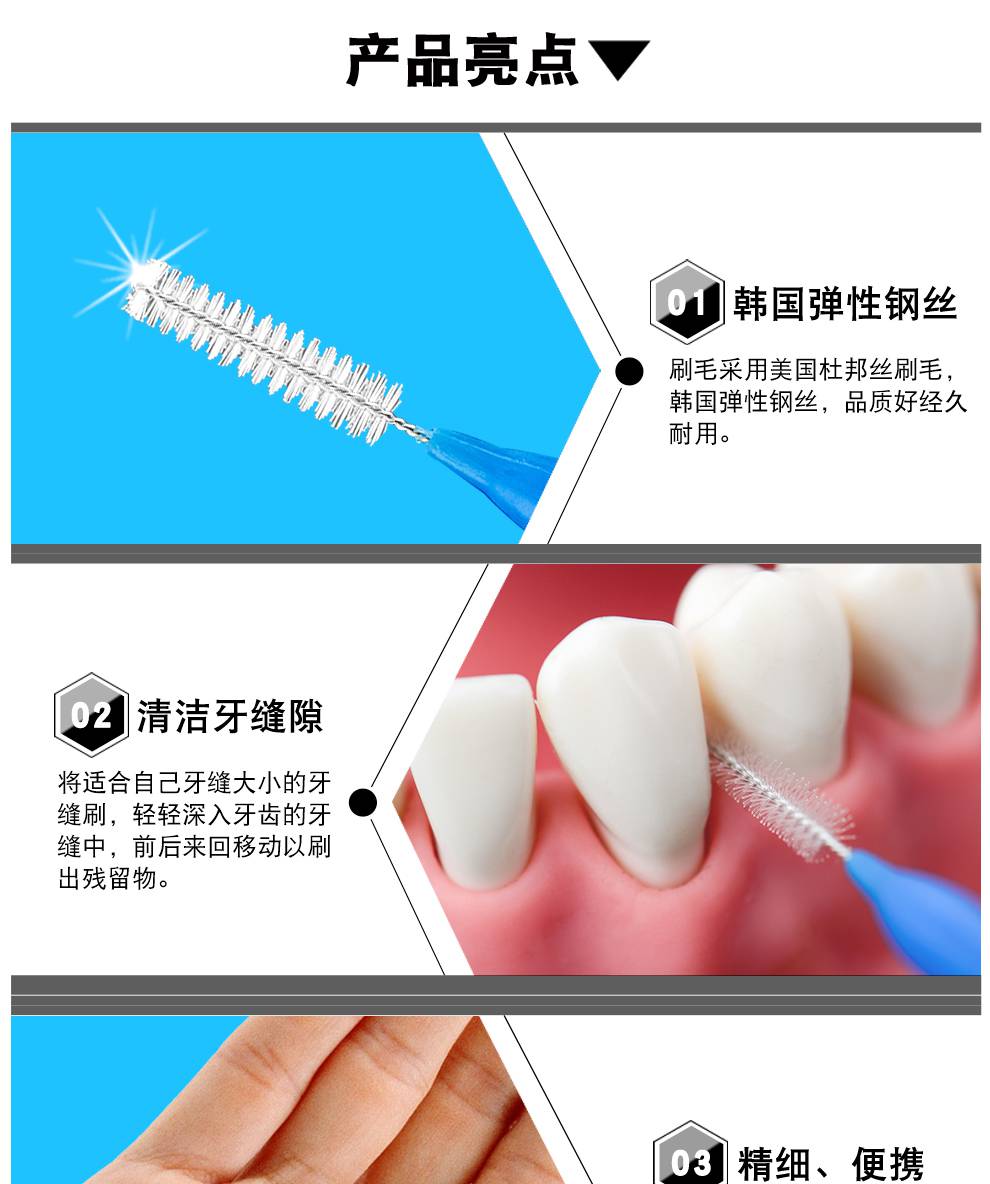 正畸牙刷成人cleanpik牙缝刷牙间刷隙清洁成人儿童正畸牙刷齿间刷软毛