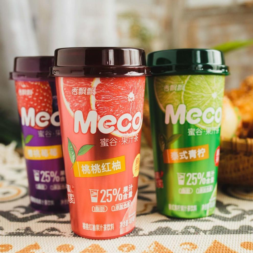 meco果汁茶meco果汁茶蜜桃茶青柠茶红柚樱桃草莓茶饮料水果茶网红饮品