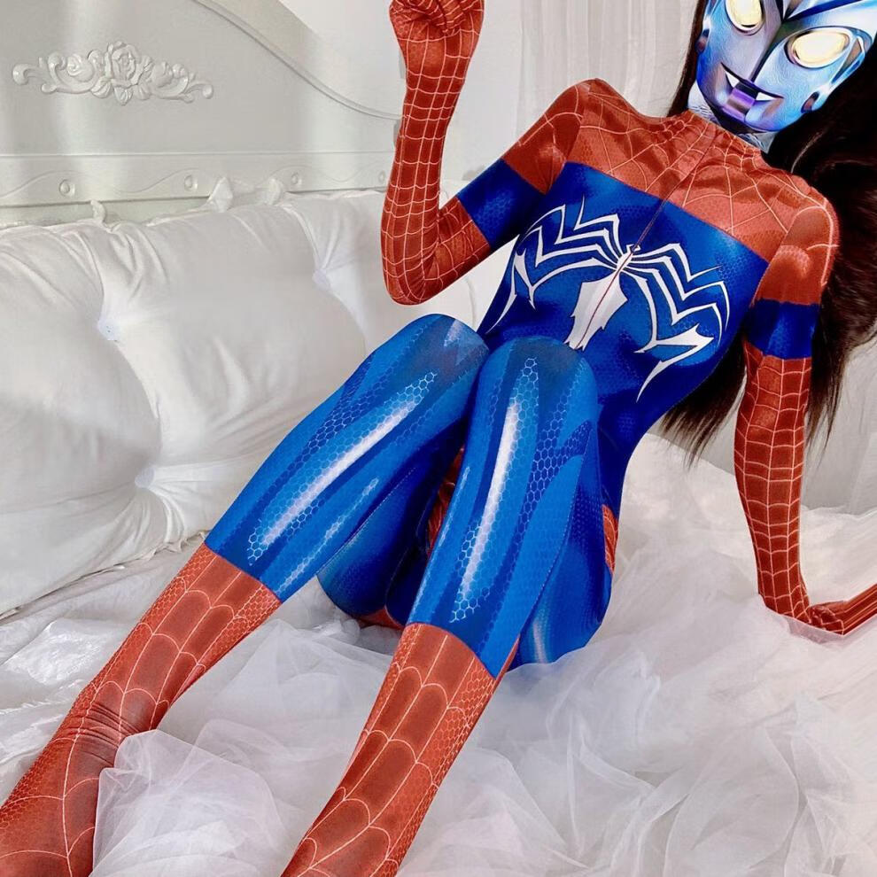 单身格格女款香绫波丽连体衣火箭粉色琪亚娜黑蜘蛛紧身衣cosplay家居