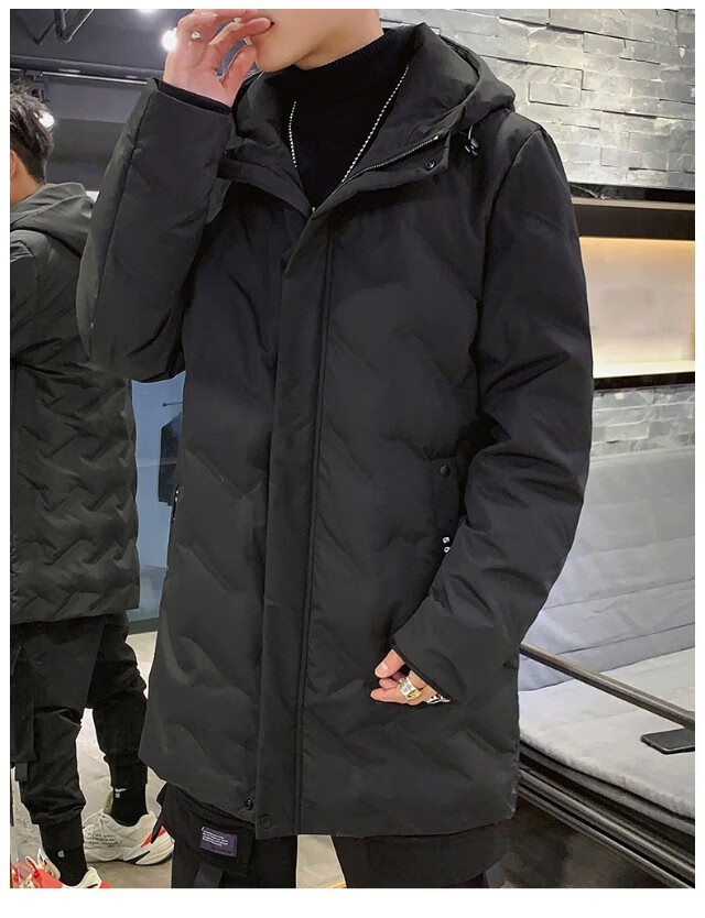 羽绒服60波士顿羽绒服男中长款冬季加厚保暖冬装外套波斯顿ny豆绿m