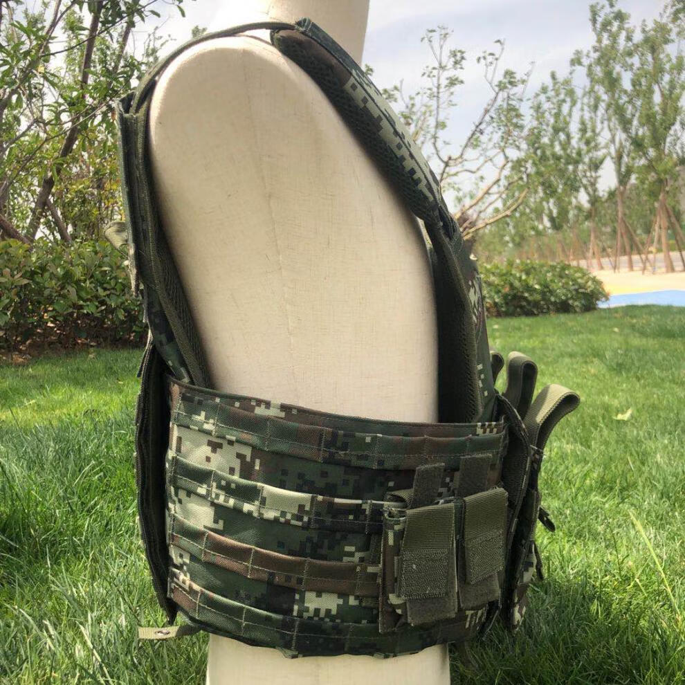 战术迷彩钢板战术快拆防弹背心携行具作战背心袋负重军迷 wj迷彩