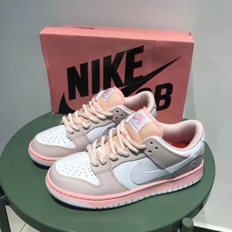 nike耐克商场同款sb dunk low粉鸽子女鞋樱花粉低帮滑板鞋学生百搭