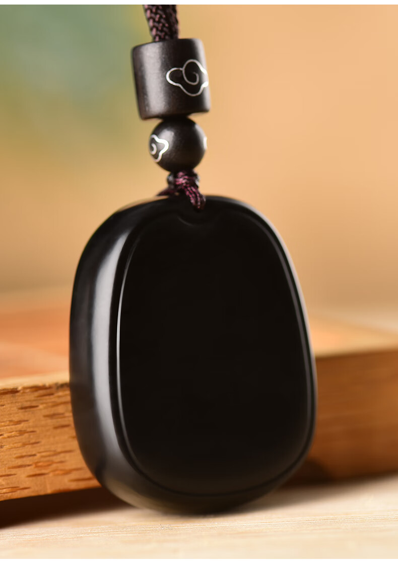 和田墨玉平安玉牌吊坠无字牌项链 天然玉石无事牌玉佩玉坠【图片 价格