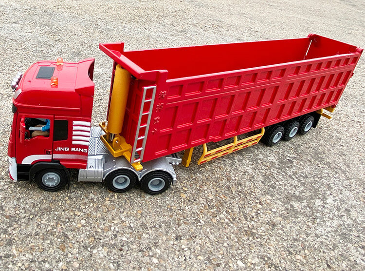 半挂车玩具1:50重型卡车仿真合金属汽车模型大货车翻斗车运输车儿童