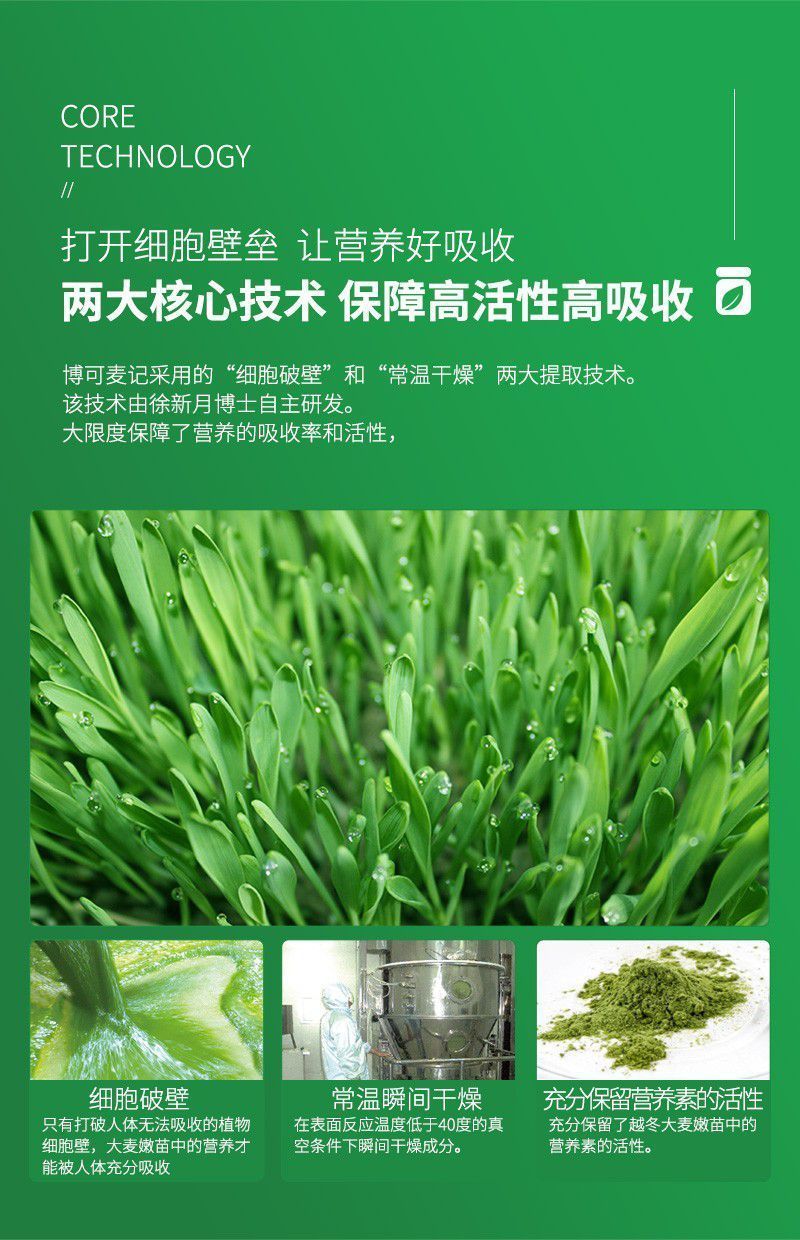 官方博可麦记麦绿素片大麦苗营养素徐新月麦绿素澳福来1瓶150粒装