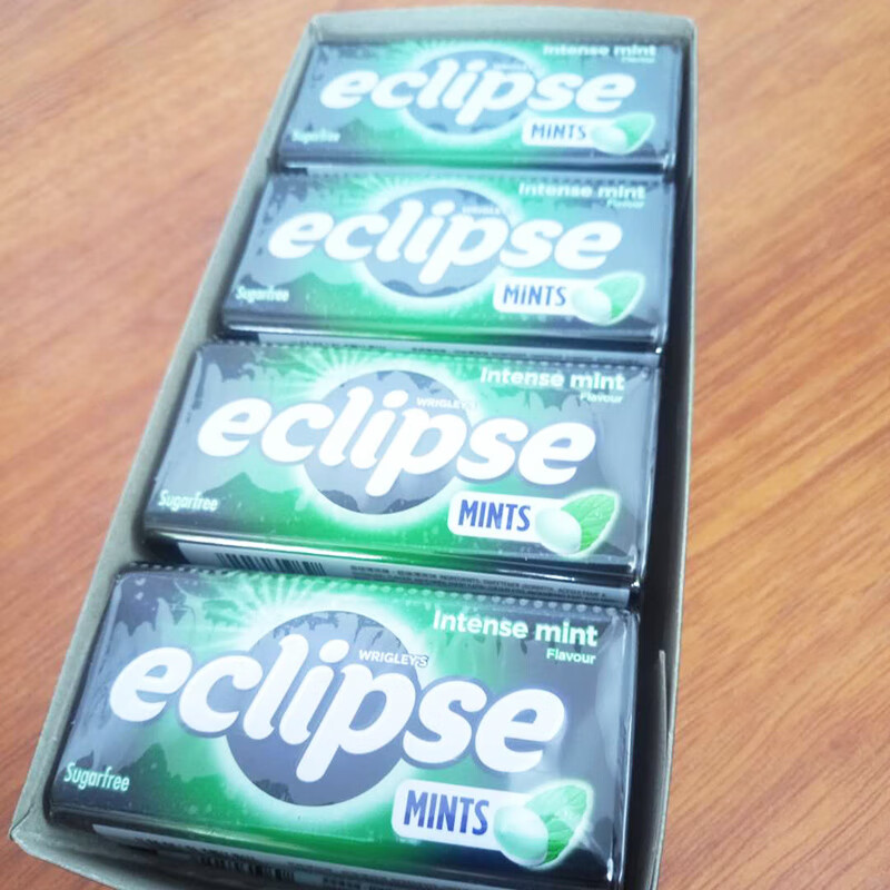 香港进口eclipse易极特强水果无蔗糖薄荷糖超凉润喉口香糖8盒装 苹果