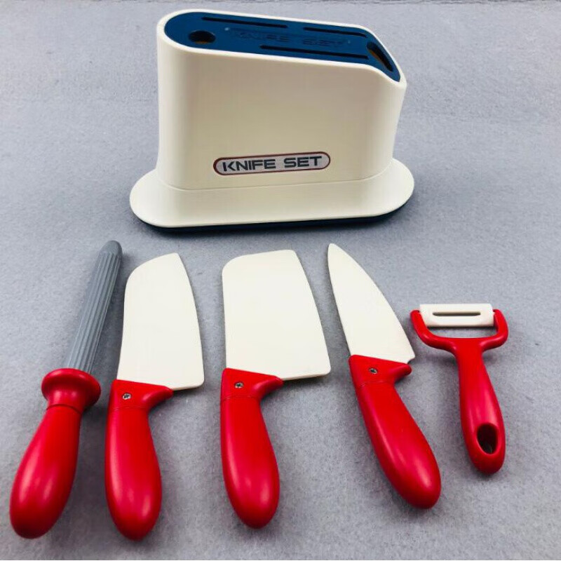 挚钻精品儿童玩具切水果刀厨房儿童过家家玩具刀架套装大号水果刀削皮