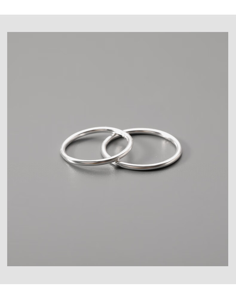 文影时尚饰品999银素圈戒指女2022年新款潮小众轻奢设计感指环冷淡风