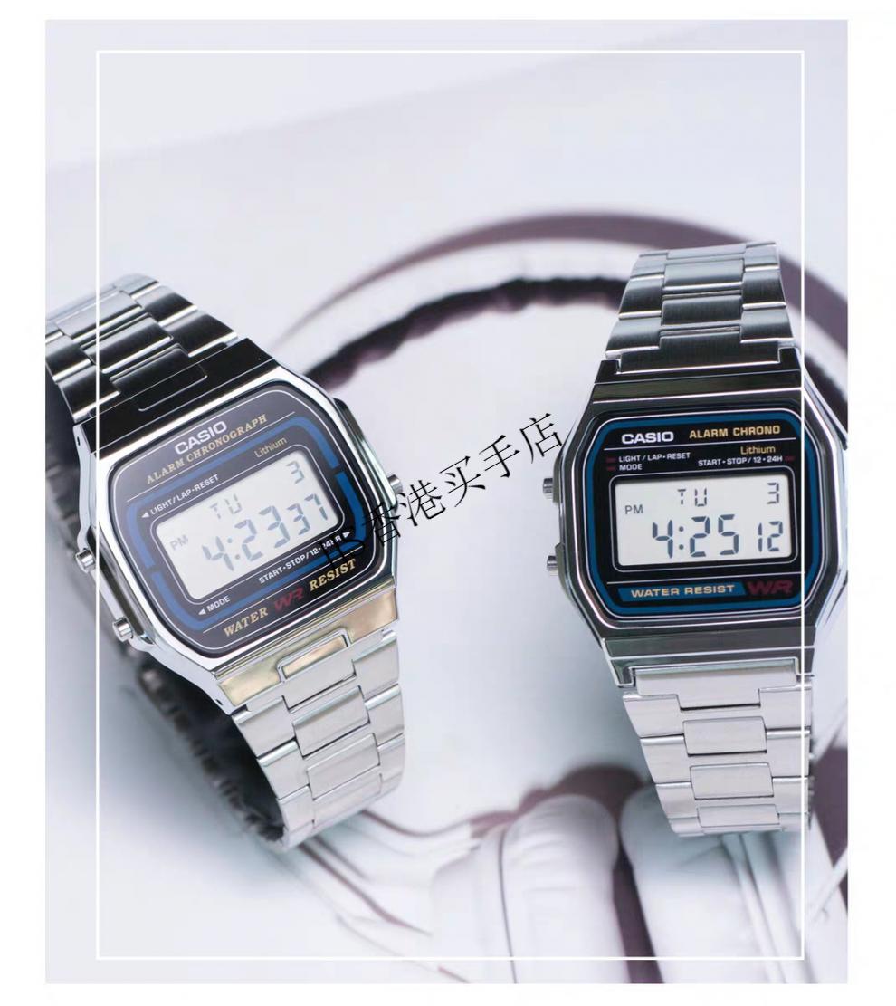 陈小春同款手表卡西欧casio a158wa f-84w f91wa代购小方块电子表 b