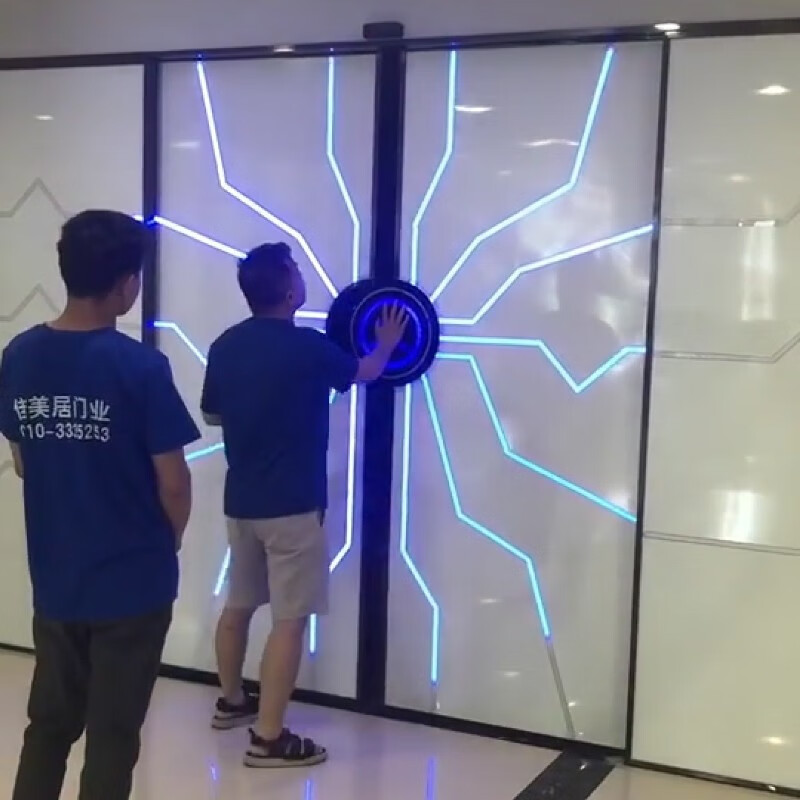 网红科技门 抖音网红门科技门触控隐形门酒吧掌纹门电动感应门科幻