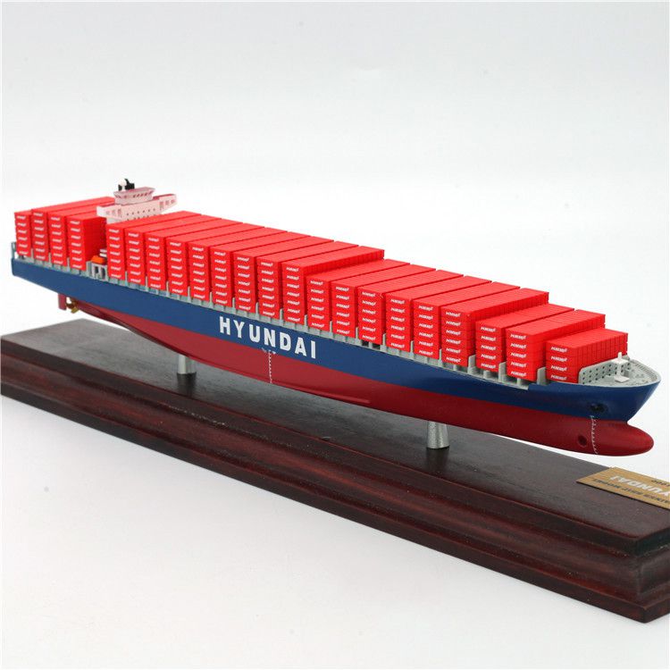 35厘米集装箱船舶模型货柜运输船模航运物流礼品仿真货轮订制涂装35cm