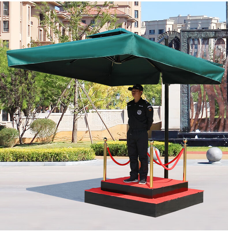 捷兆 户外保安岗亭物业站台遮阳伞 室外站岗台摆摊罗马庭院太阳伞