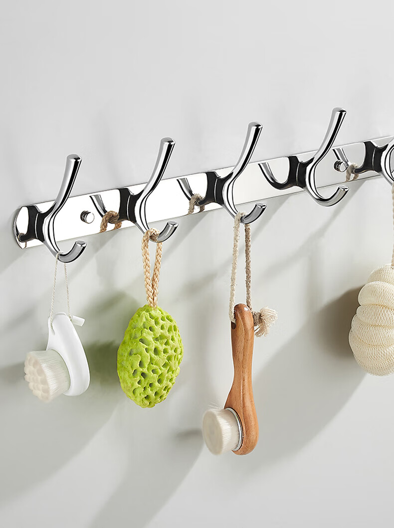 挂衣钩壁挂墙壁衣服衣柜玄关毛巾浴室墙上挂衣架勾挂钩排钩免打孔亮光