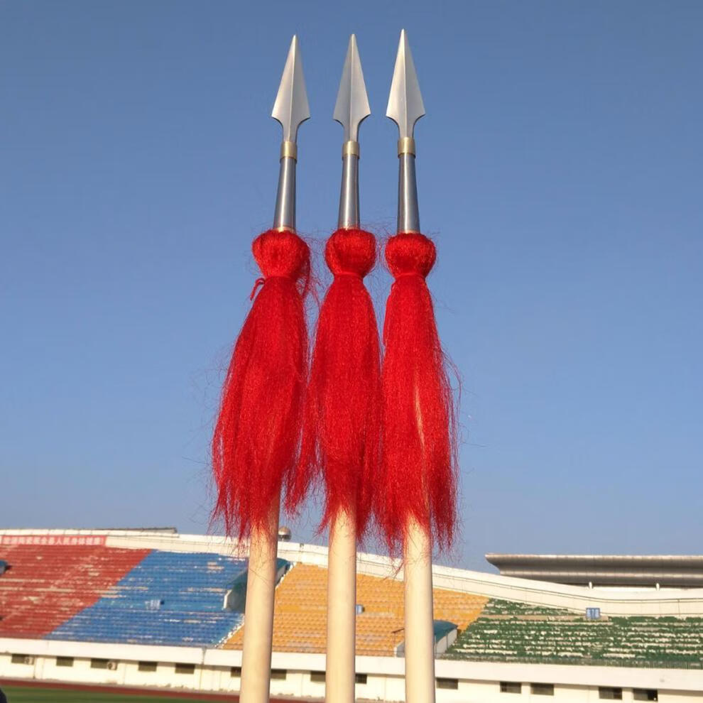 白蜡杆红缨枪霸王枪武术枪赵子龙不锈钢红樱枪头长矛太极大枪 木木蓓 