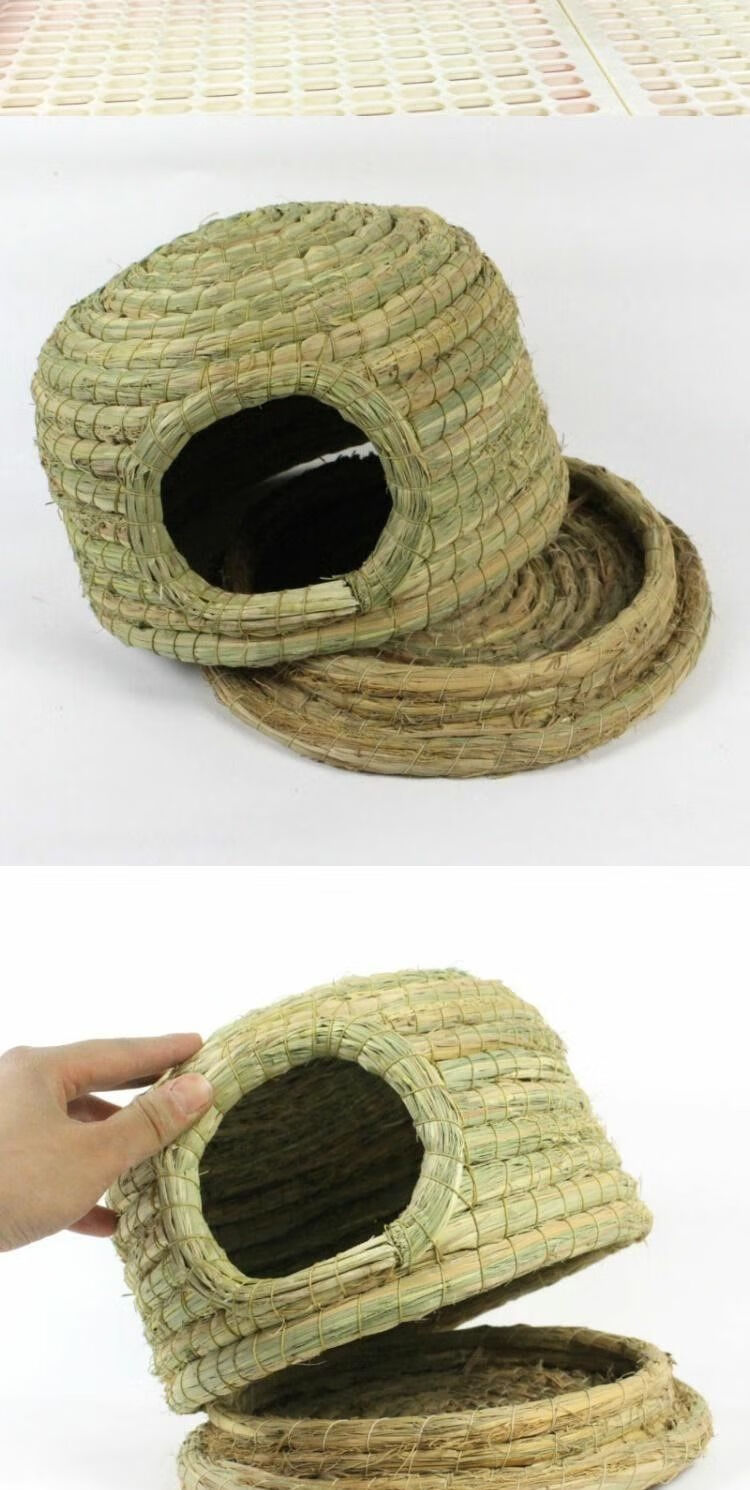兔子躲避屋草窝荷兰猪龙猫冬天保暖防咬过冬草编窝豚鼠屋用品兔窝