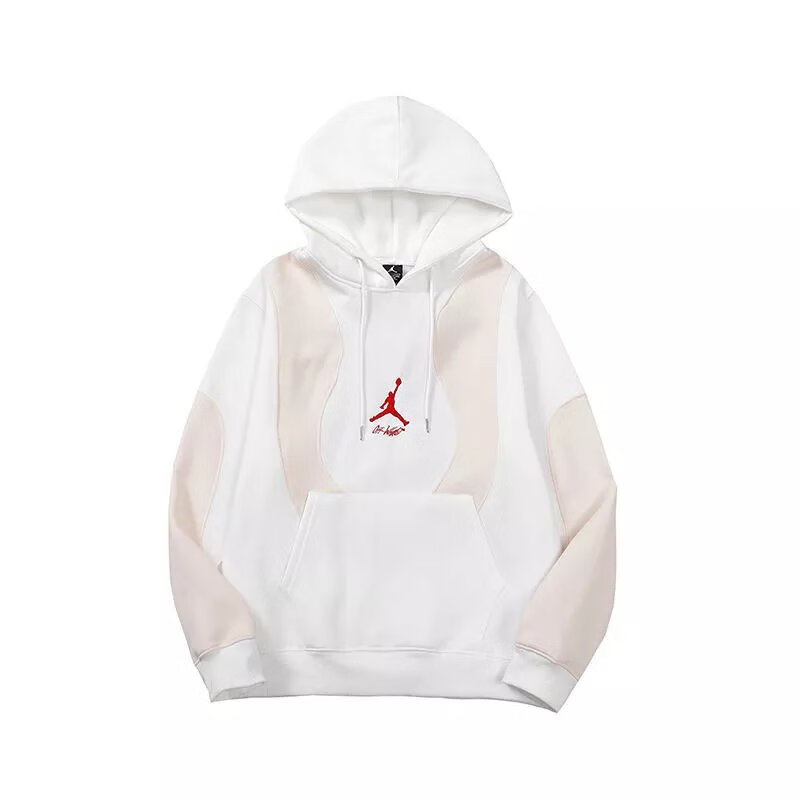 范哲爵 官方旗舰店jor·dan aj飞人乔秋冬季联名拼接刺绣连帽卫衣男女